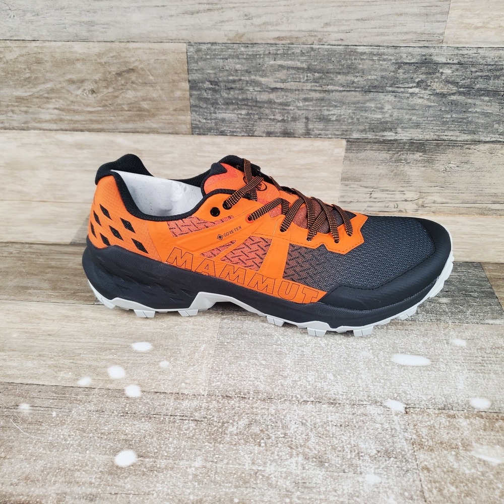 Mammut Sertig‎ II Low GTX Mens Shoes Sz 9.5 Dark Steel Tangerine Hiking Sneakers